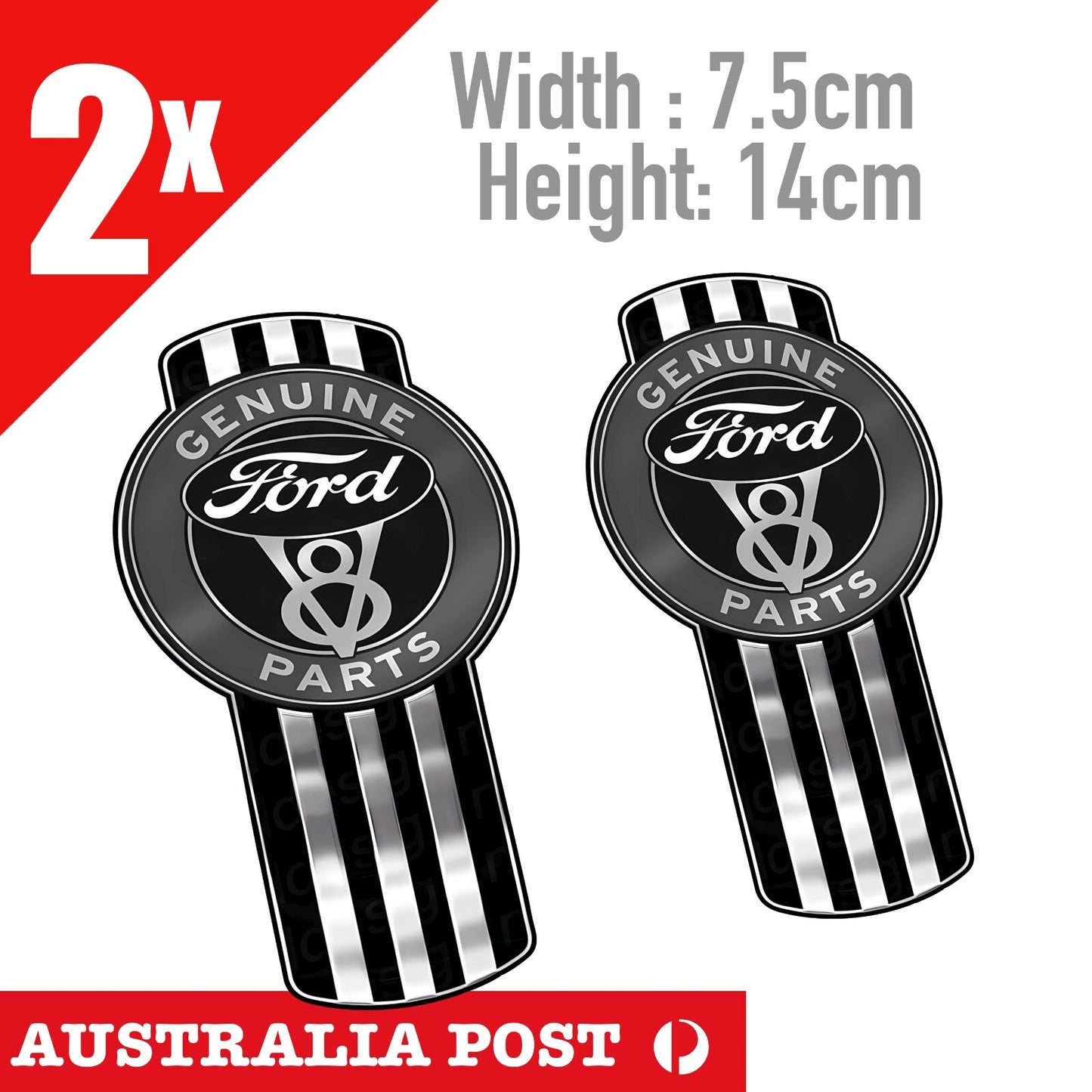 Ford Parts Badge, Old Sign, GENUINE PARTS Stickers