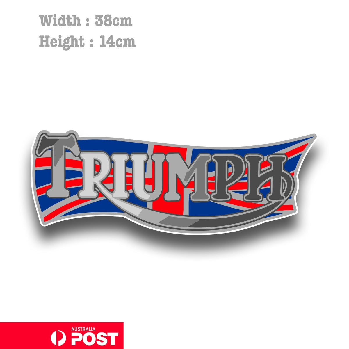 Triumph Motorcycle British Flag Racing Logo, Motorcycle Helmet Stickers