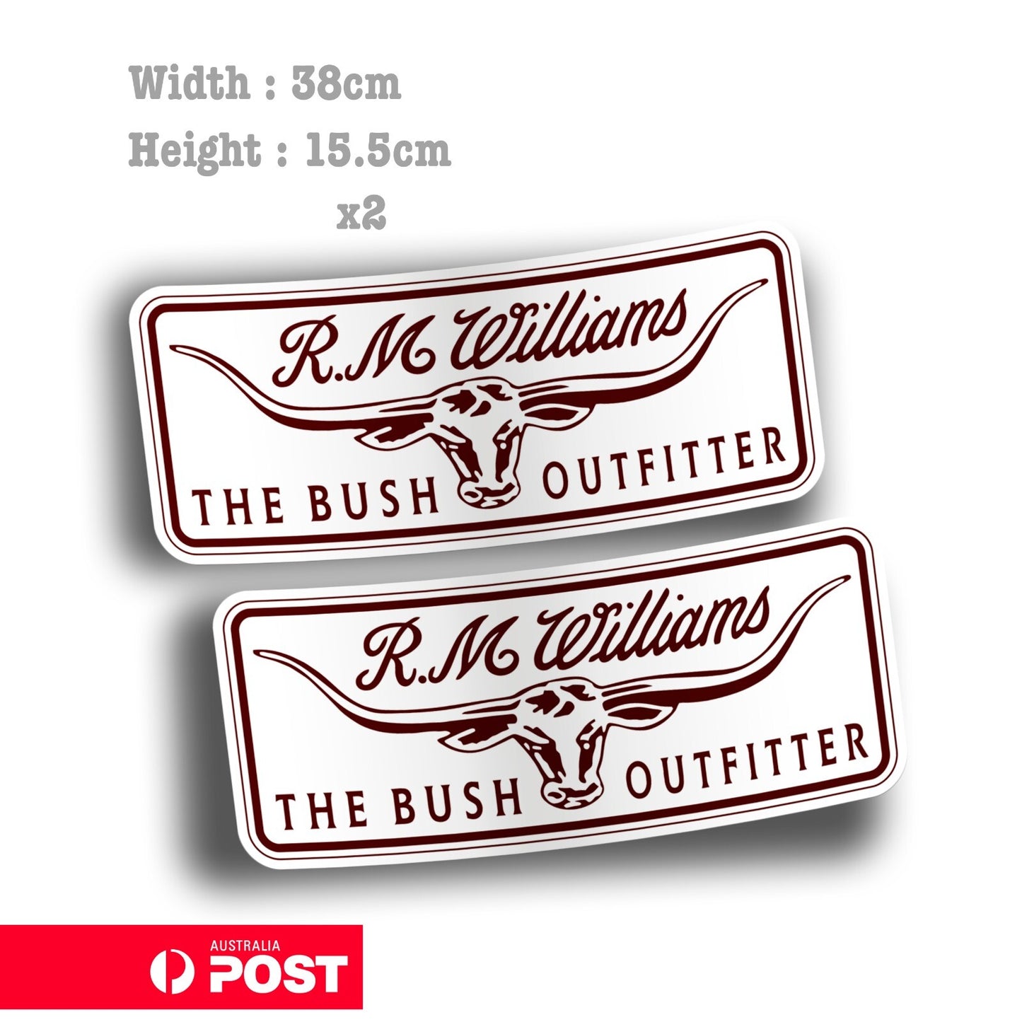 R.M Williams - The Bush Outfitter Logo Australian Logo Decal Sticker
