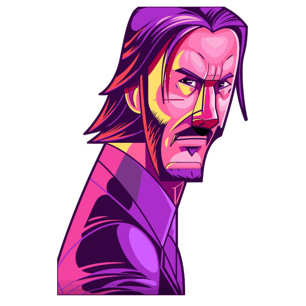 John-Wick Funny Laptop , Car Decal Sticker