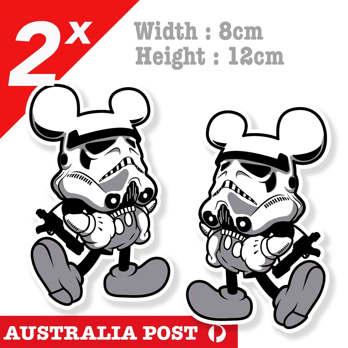 Mickey Mouse Star Wars Storm Trooper Funny Vinyl Sticker