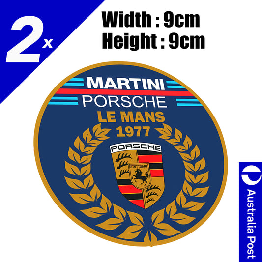 MARTINI RACING ROUND Logo LE MANS Racing 1977 Car PORSCHE  Stickers
