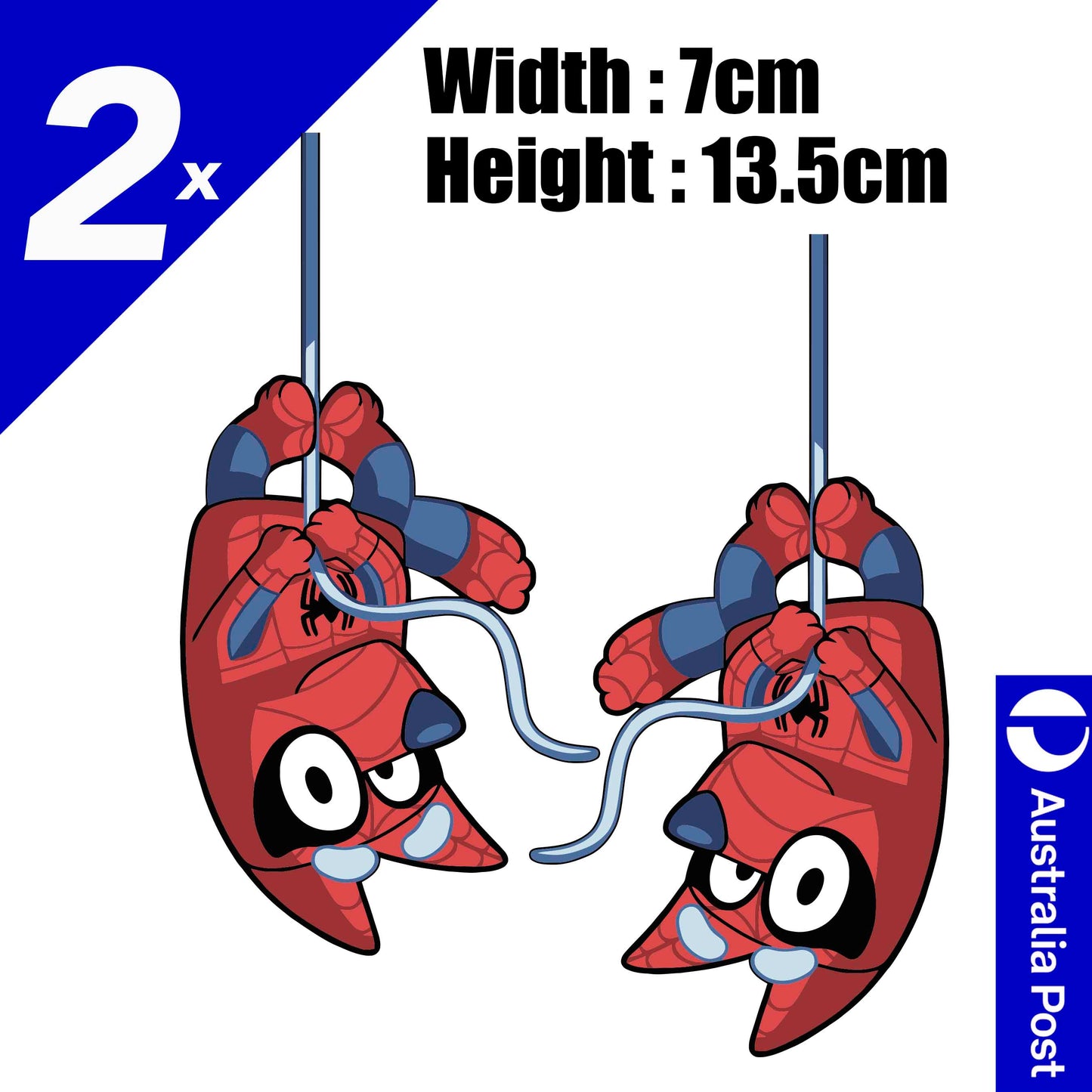 BLUEY As Spiderman funny cartoon Sticker
