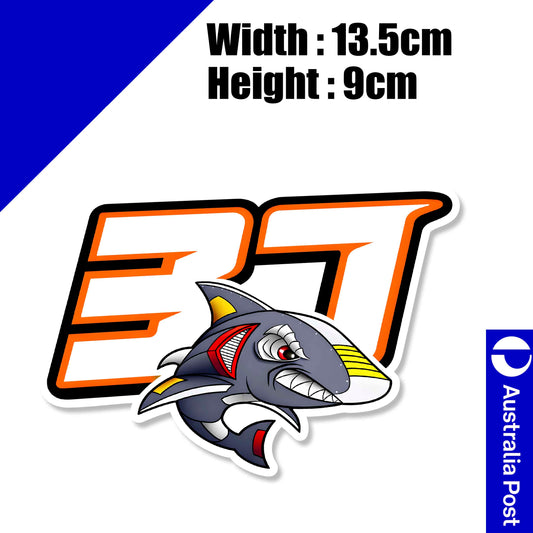 Pedro Acosta Number #37 Shark MotoGP Sticker