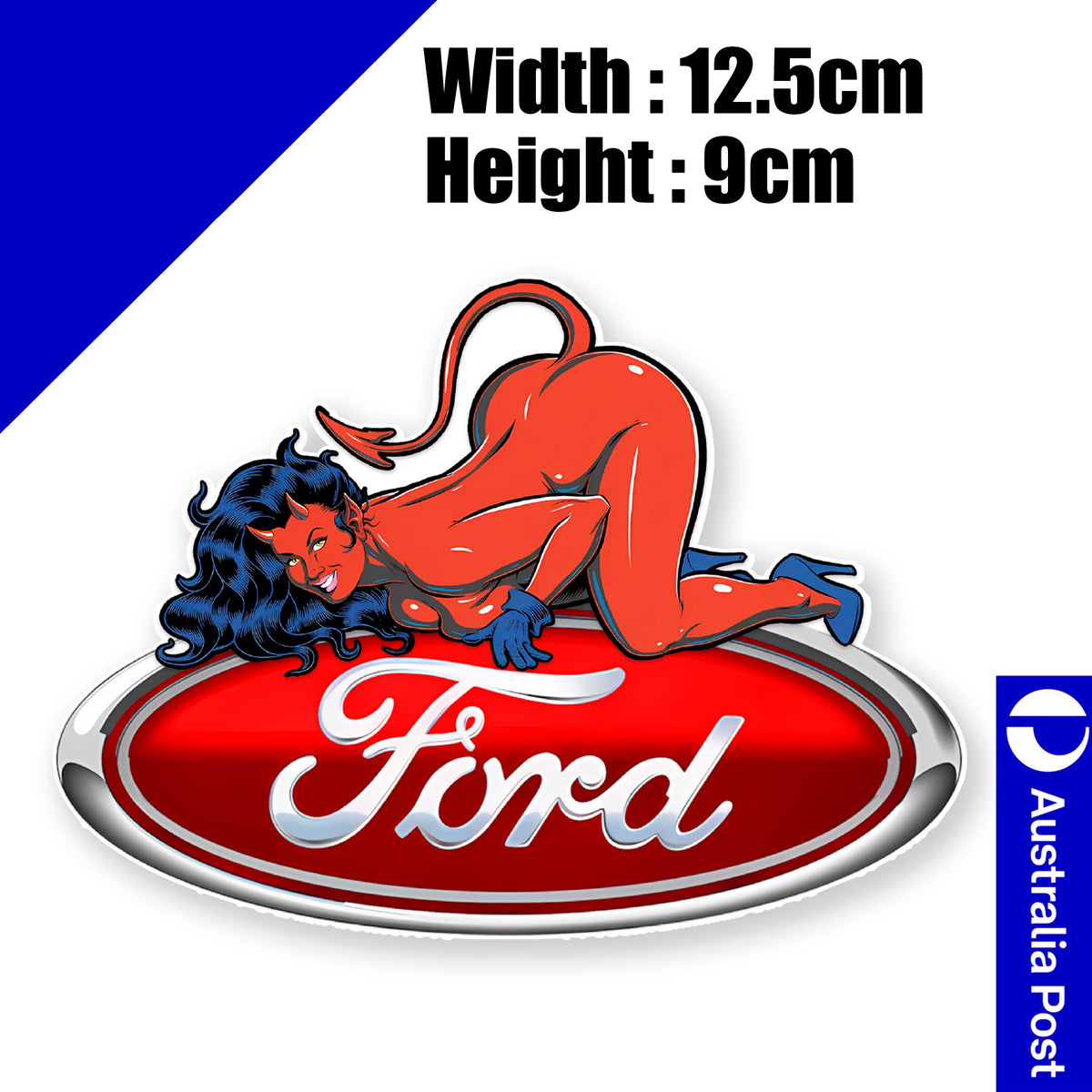 Ford RED Logo Pack Vinyl Sticker Red DEMON Sexy Girl Decal