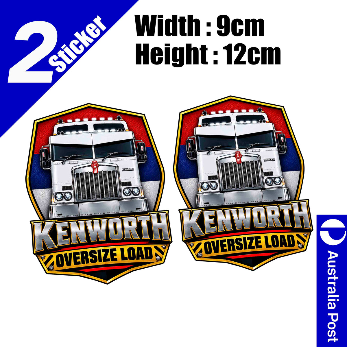 Kenworth Oversize Load Vinyl Sticker Decal 9x12cm Semi Truck Rig Diesel Tool