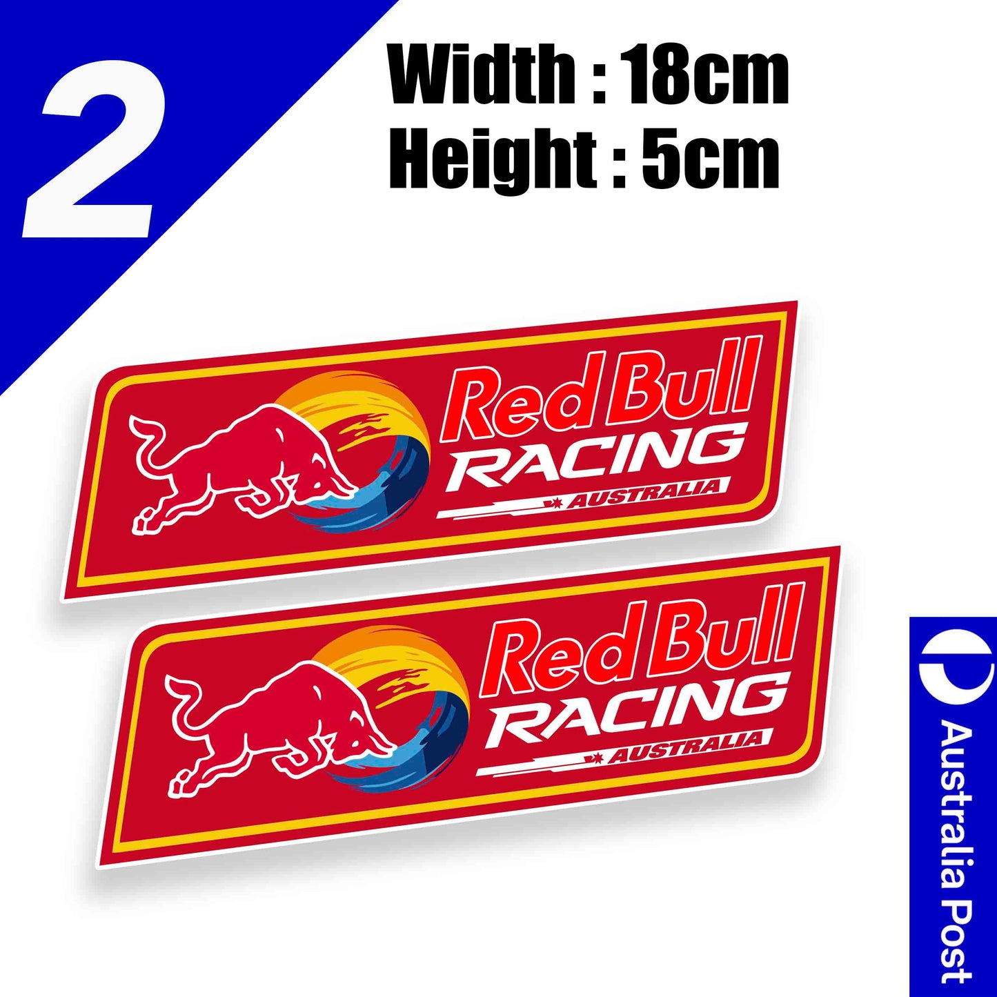 RED BULL Racing Australia 2x Stickers