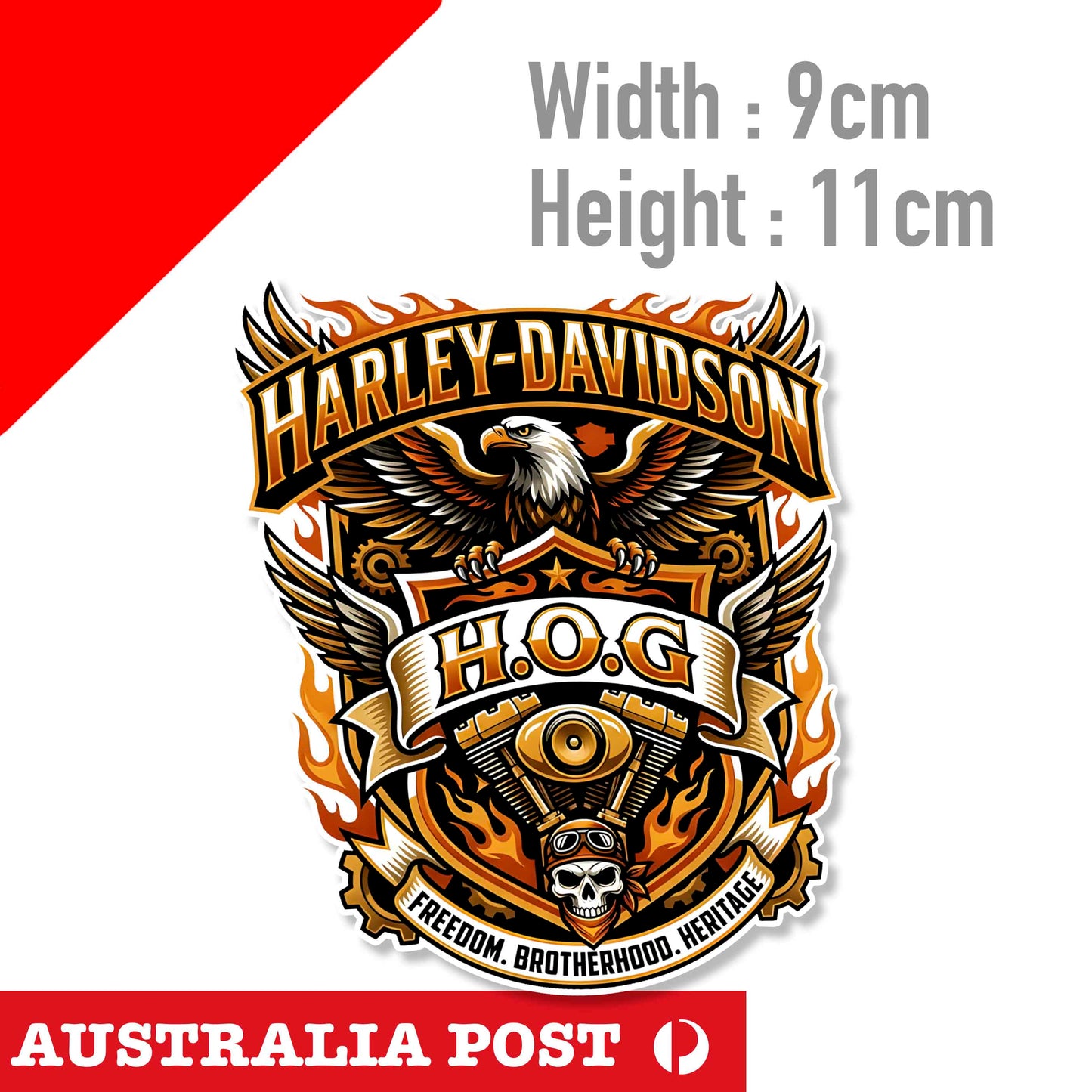 Harley Davidson Motorcycle Eagle Head HOG Logo Sticker