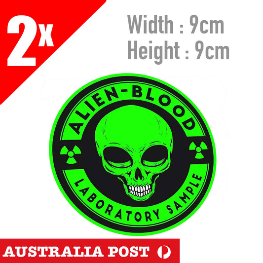 ALIEN Blood Warning Alien Sign Round Sticker
