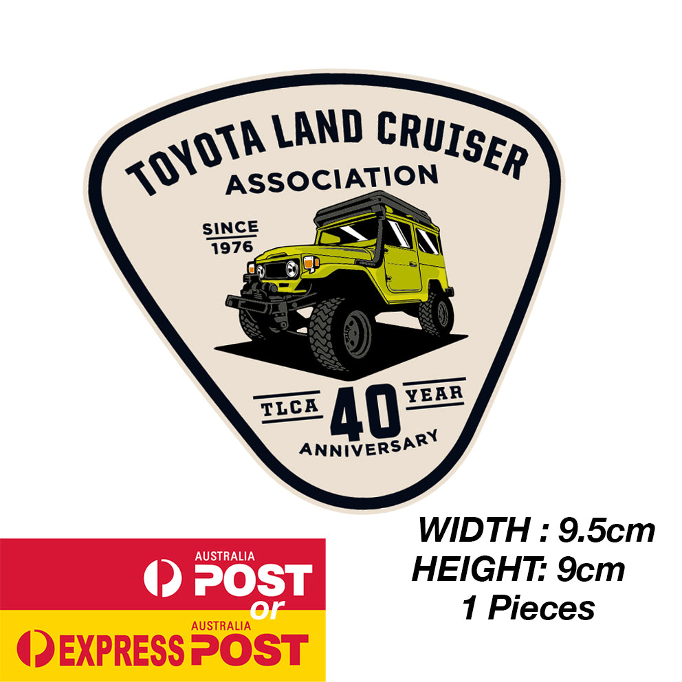 TOYOTA Land Cruiser Association 40th Anniversary Off Road Yellow FJ140 Sticker