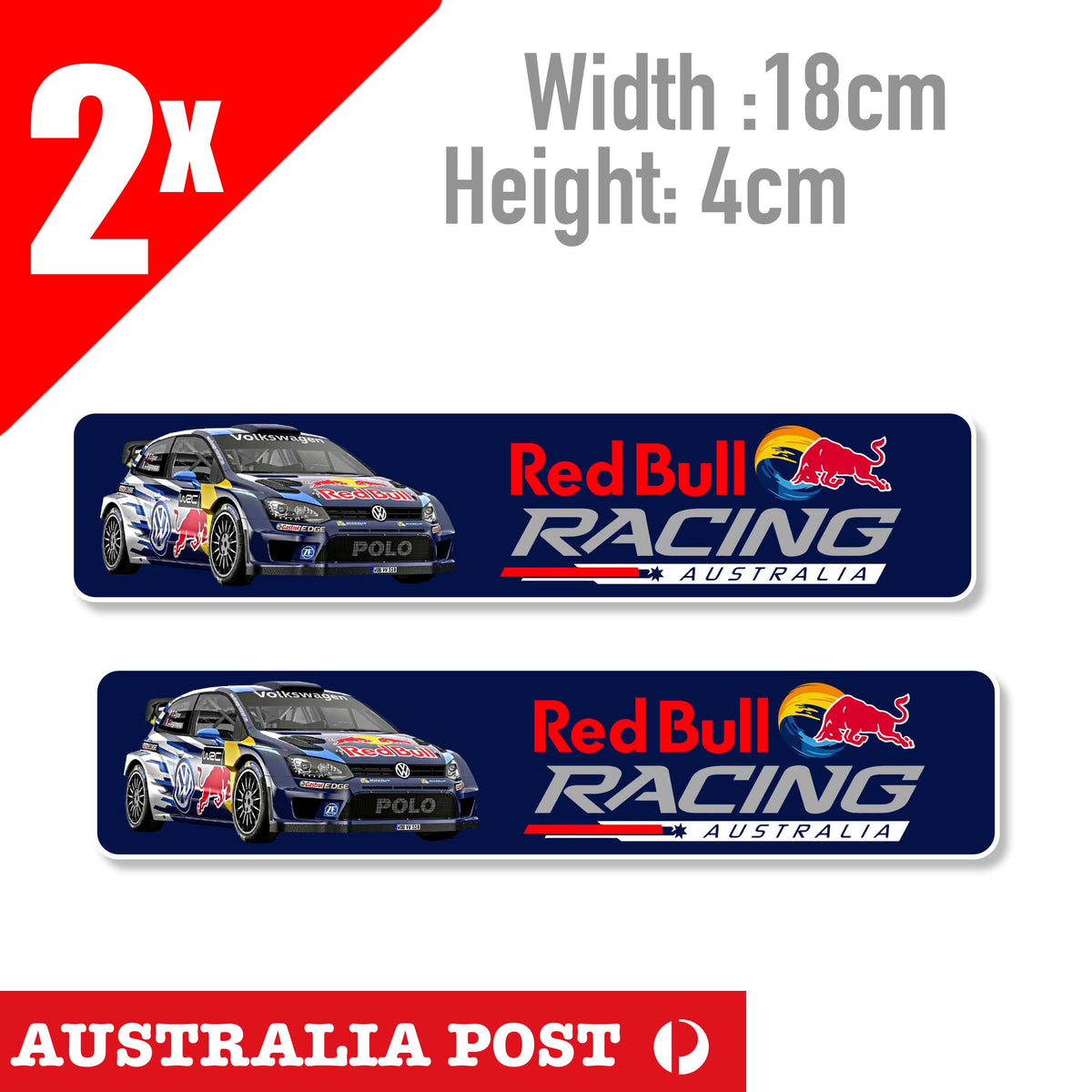 RED BULL VW Golf Racing Banner Sticker