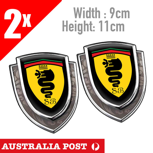 Alfa Romeo Wing, Abarth, Fiat, 500 Decal 2x Sticker