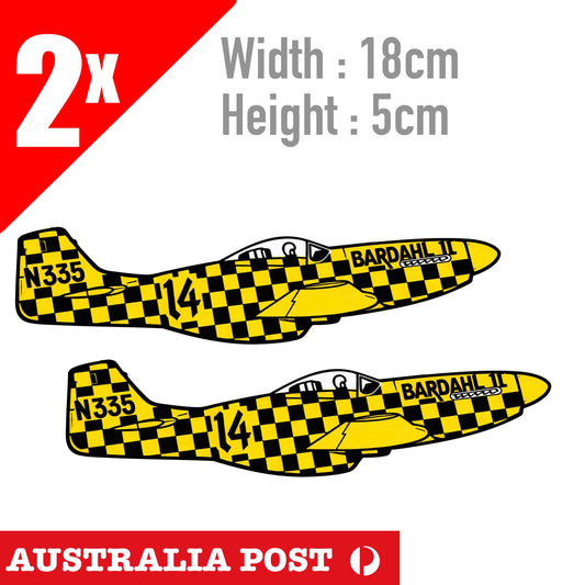 BARDAHL E.D. Weiner Airplane - Vintage 1960's Racing Sticker