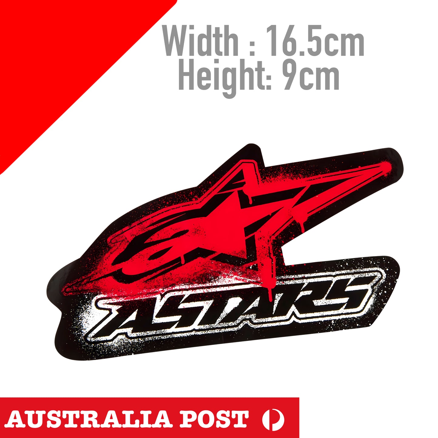 ALPINESTARS Motorcycle RED Logo, Helmet, Motorcycle,Fuel Tank Sticker