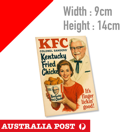 KFC Vintage Ad , It s Finger Licking Good Old Style Sticker