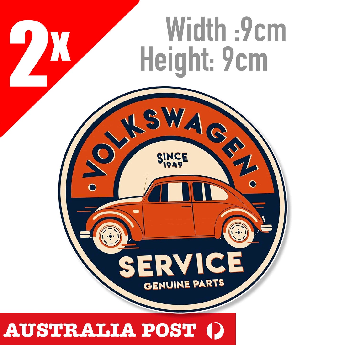 Volkswagen Garage Logo Round Sticker