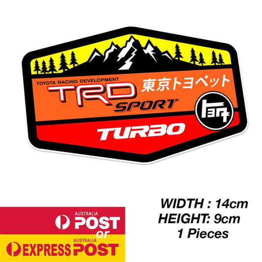 TOYOTA TRD TURBO Vintage 4WD Off Road Logo Off Road Sticker