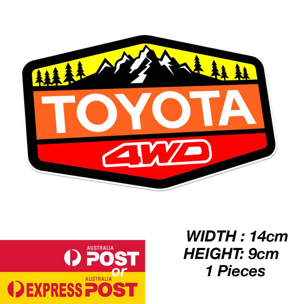 TOYOTA TRD Vintage 4WD Off Road Logo Sticker