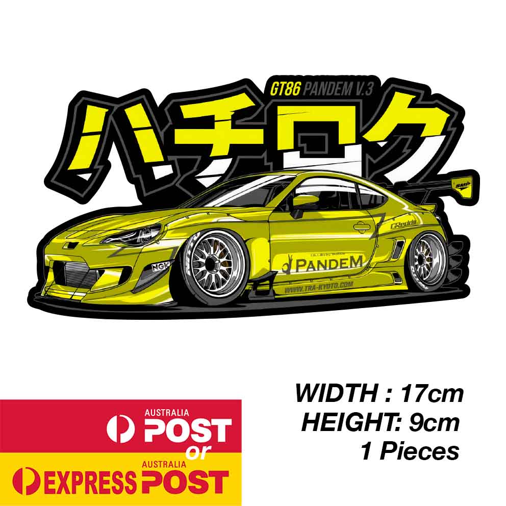 TOYOTA84 GR, JDM Racing Sticker