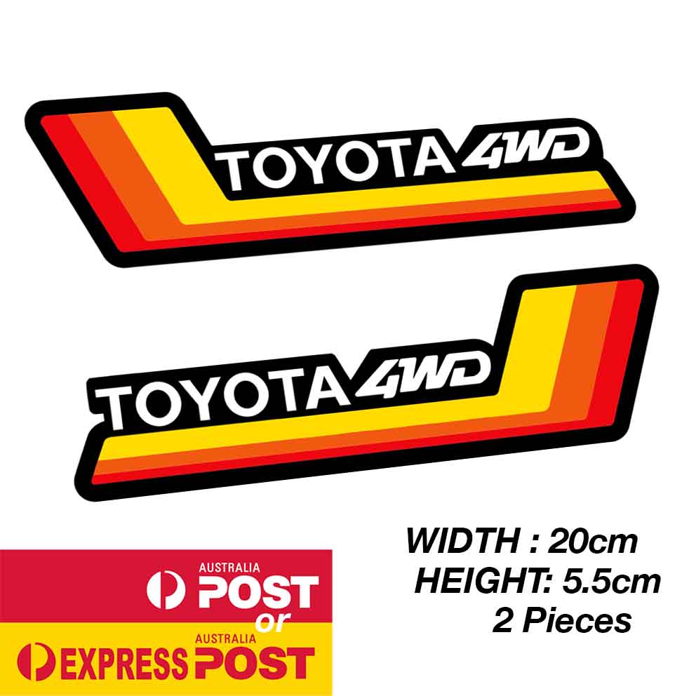 TOYOTA 4WD Vintage Stripe Banner Sticker