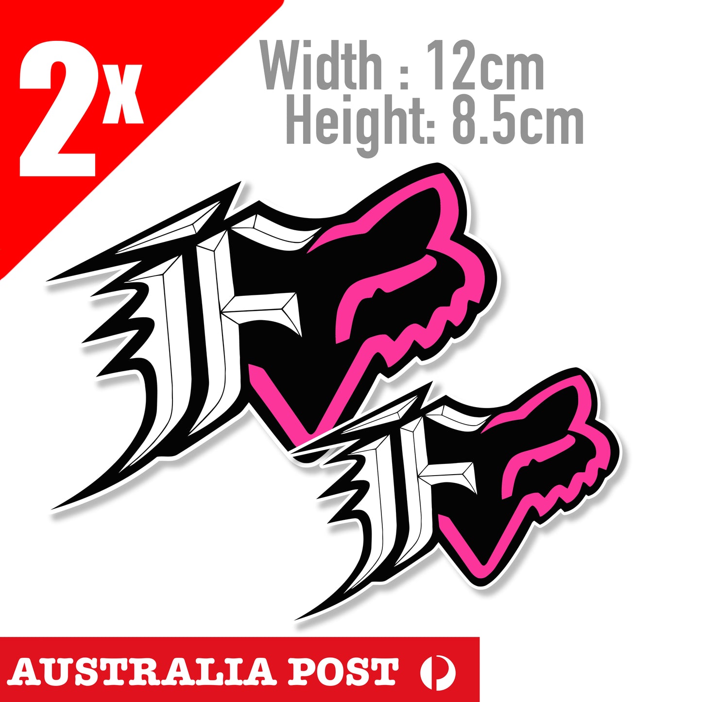 FOX Suspension style Racing PINK  Bicycle Sticker