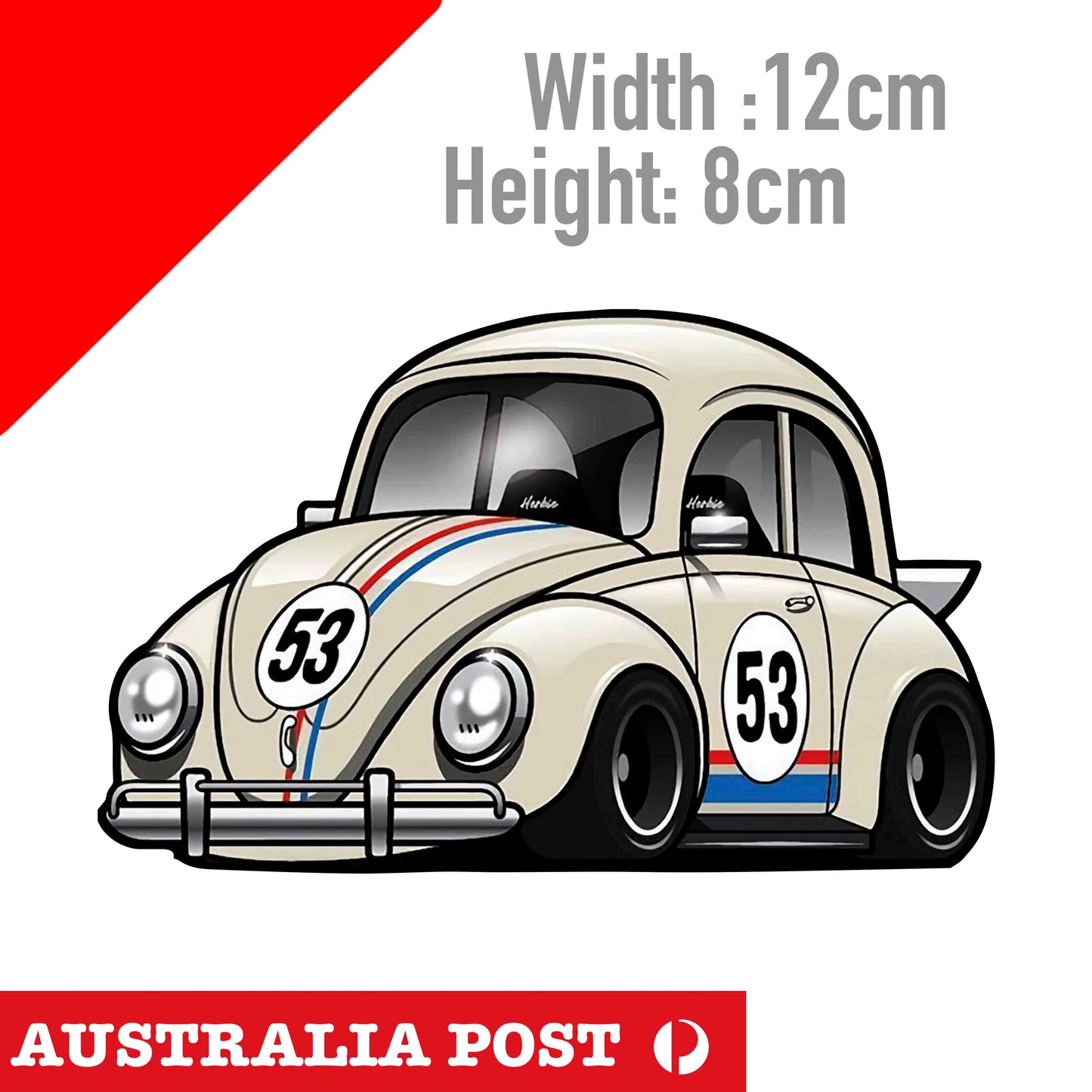 VW BEETLE Herbie Number 53 Racing Sticker