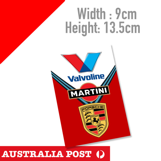 Porsche Martini Racing VALVOLINE , Cayenne GTS Boxter Car Classic Sticker