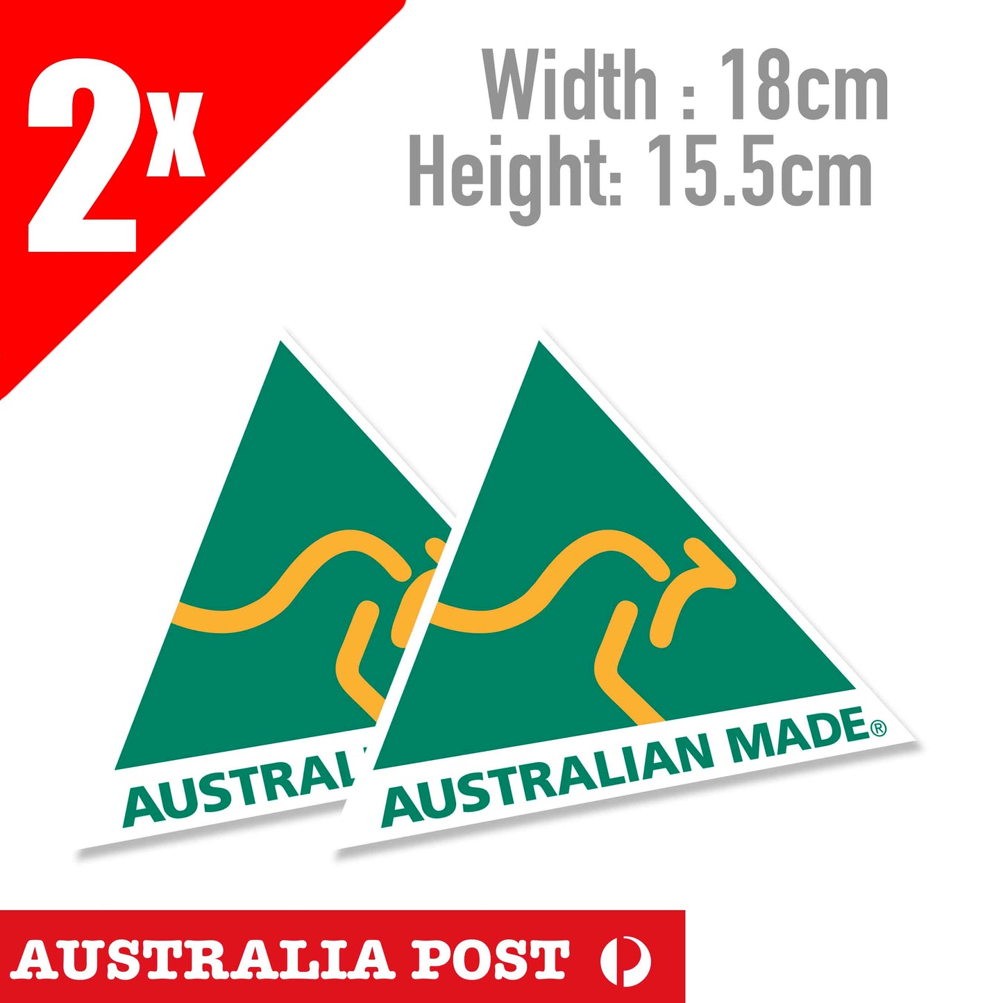 Australian Made Logo Kangaroo Logo Large Sticker