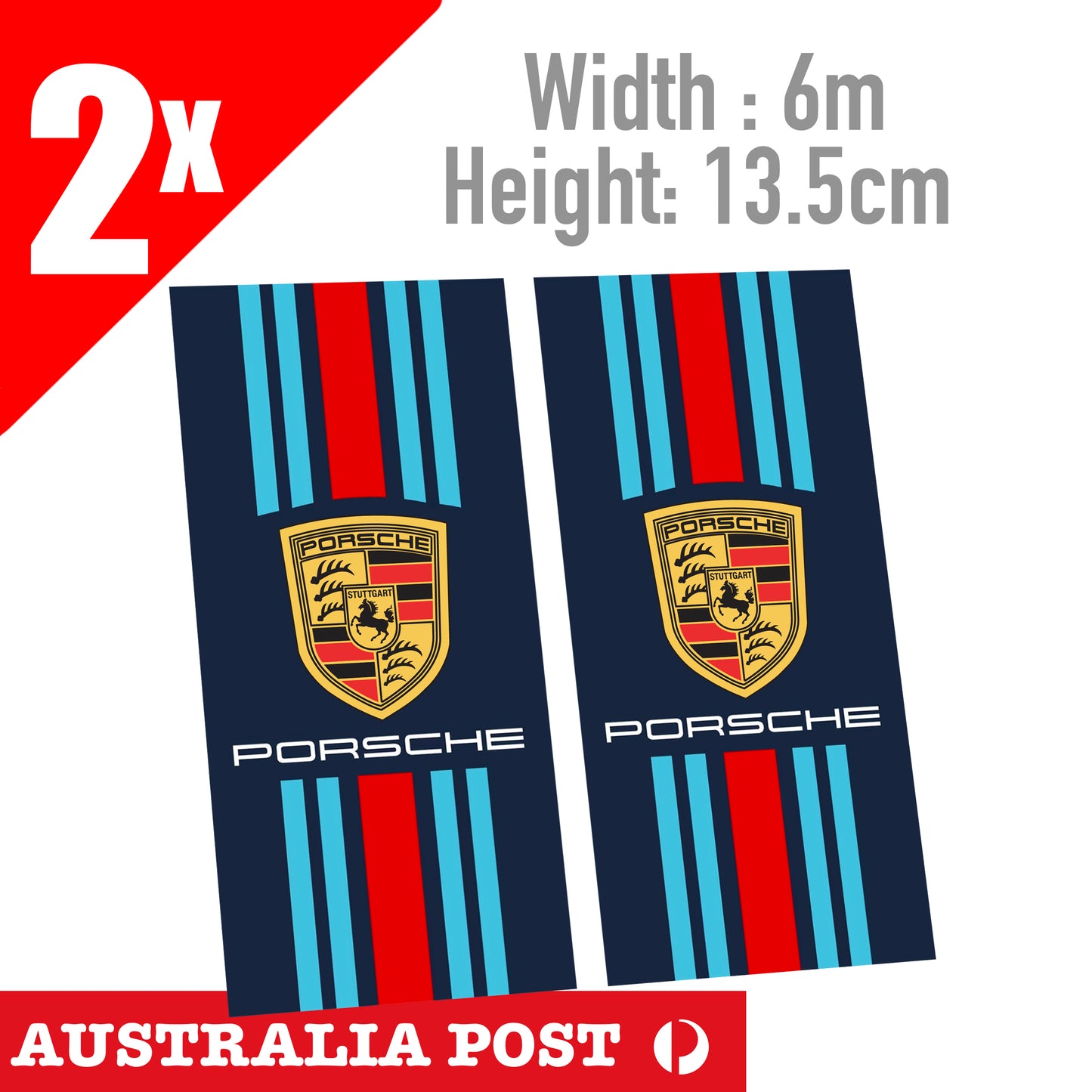 Porsche Martini Racing Banner, Cayenne GTS Boxter Car Classic Sticker