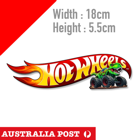 Dinosaur Monster Truck Car , Hot Wheels Logo, Monster Truck Sticker