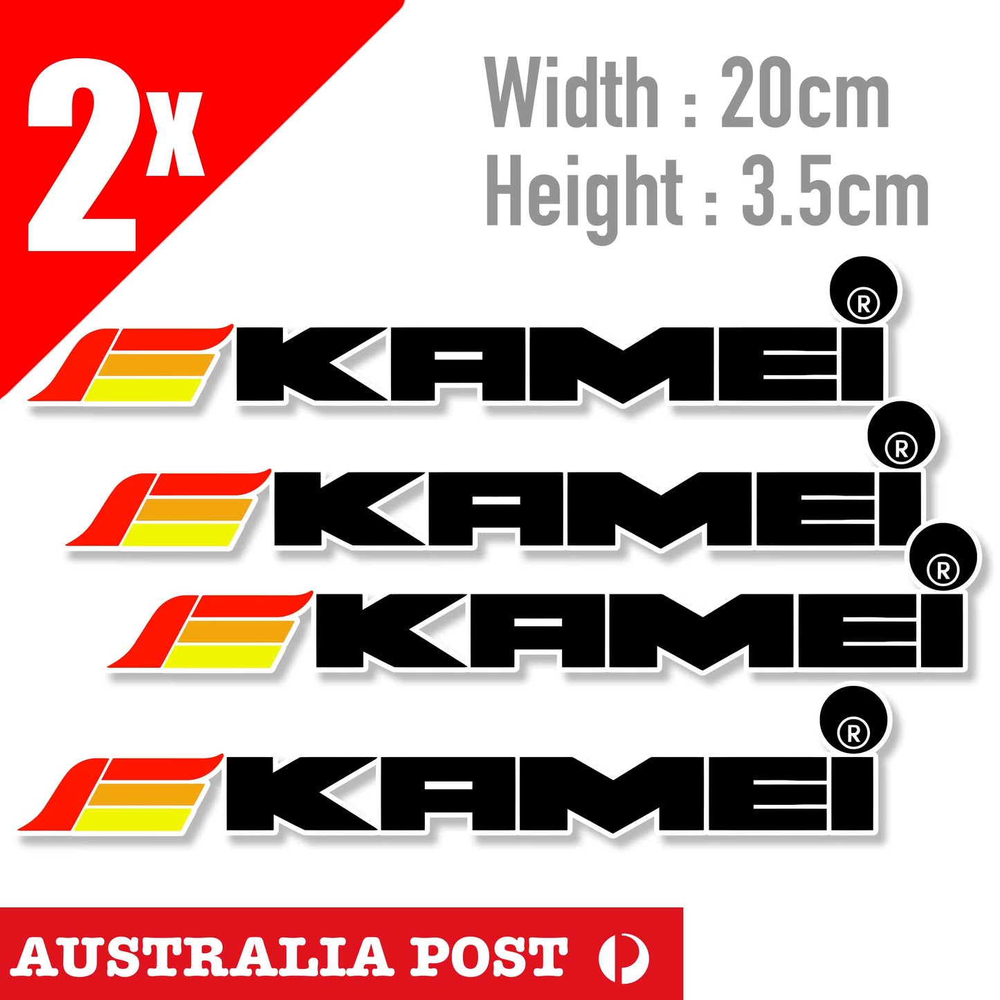 Kamei DECAL Spoiler Tuning Classic Car Roof WINDOW GARAGE Sticker