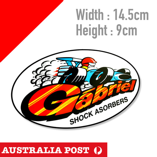 Share GABRIEL Shock Absorbers Vintage Racing Logo, Car , Garage, Laptop Sticker