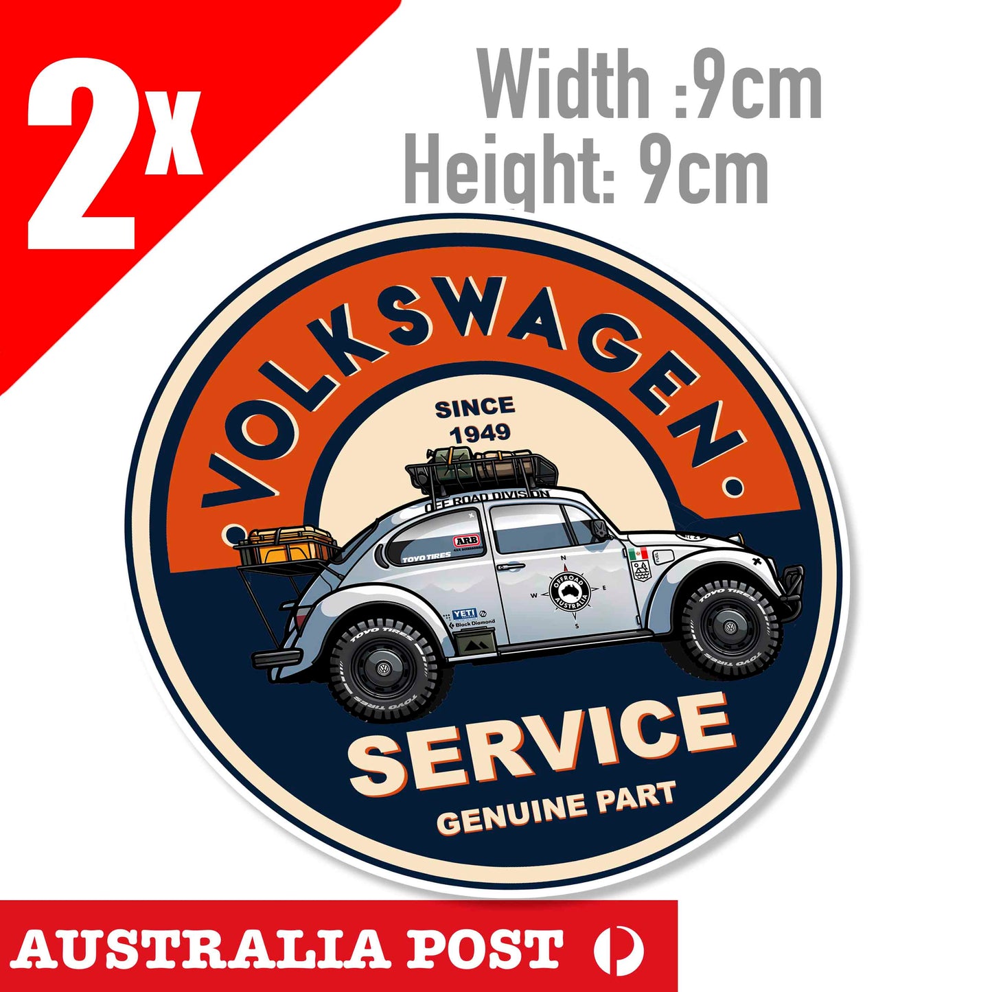 Volkswagen Garage Service Logo Sticker