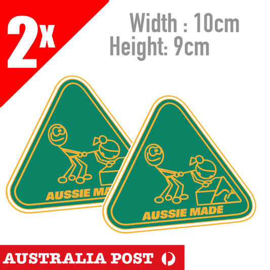 Australian Made Kangaroo  Logo Funny Aussie Made Stickers