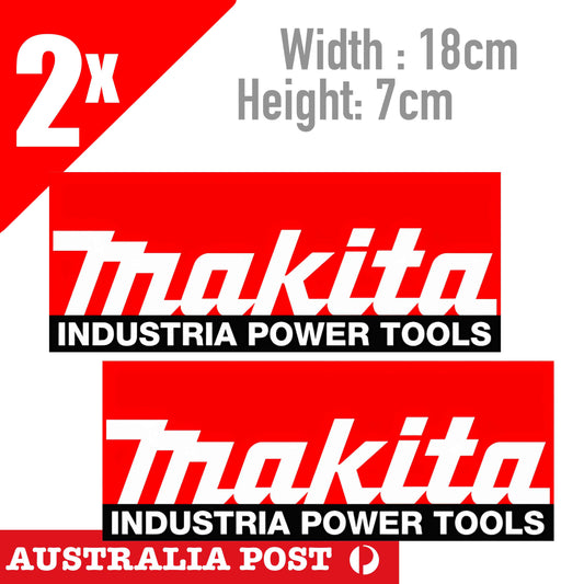 MAKITA Industrial Tool Red Banner, MAKITA LOGO 2x Sticker