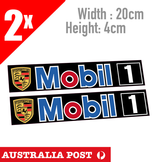 Porsche Mobile 1 Oil Banner, Cayenne GTS, Boxter Car Classic Stickers