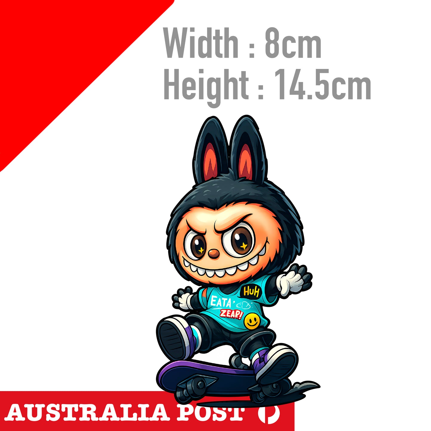 LaBUBU The Monster Skateboard STICKER