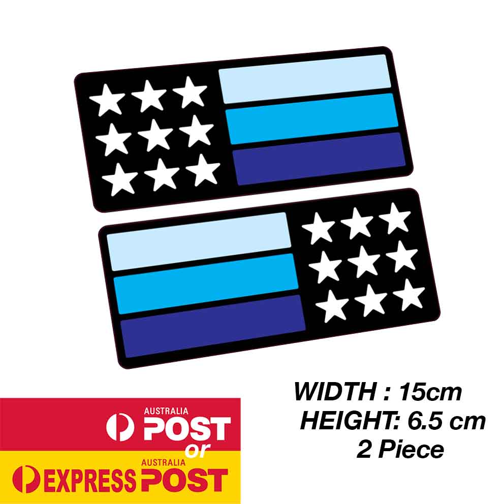 TOYOTA TRD Blue Stripe JDM Flag Sticker
