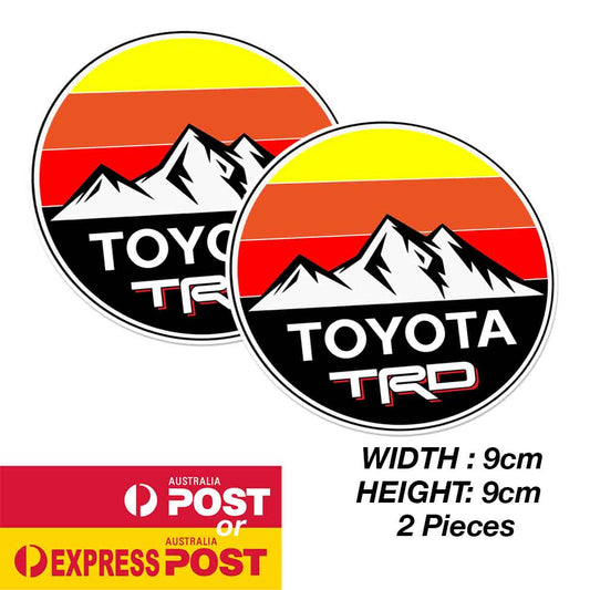 TOYOTA TRD Vintage Round Mountain Logo Off Road Logo TRD Sticker