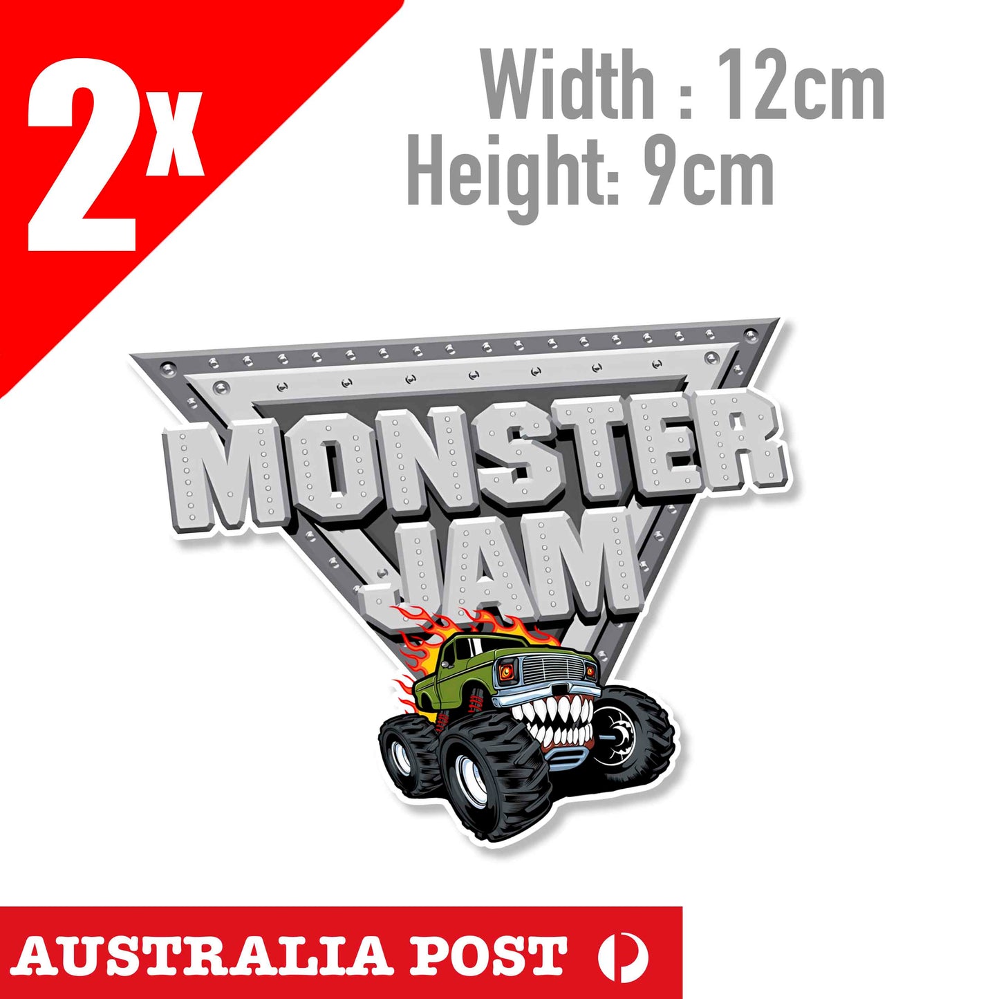 MONSTER JAM Logo, Car, Laptop, Window Sticker