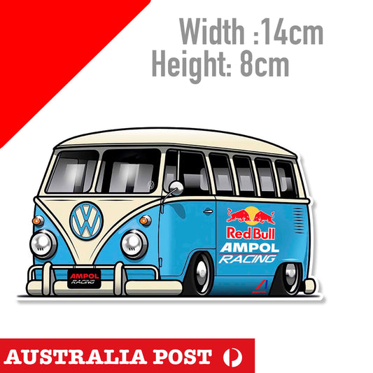 Volkswagen Bus Combi Red Bull Racing Car Sticker