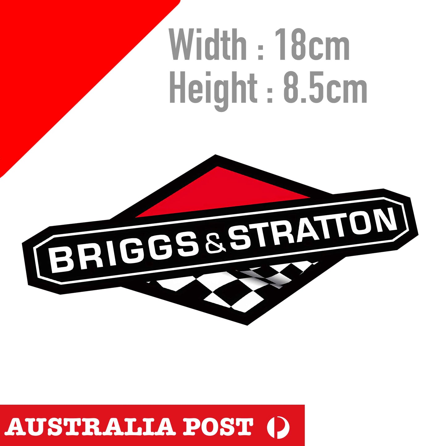 BRIGGS & STRATTON Flag Vintage Racing Go Kart Sticker