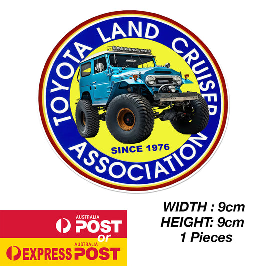 TOYOTA Land Cruiser Blue Lifted FJ140 Association Round Sticker