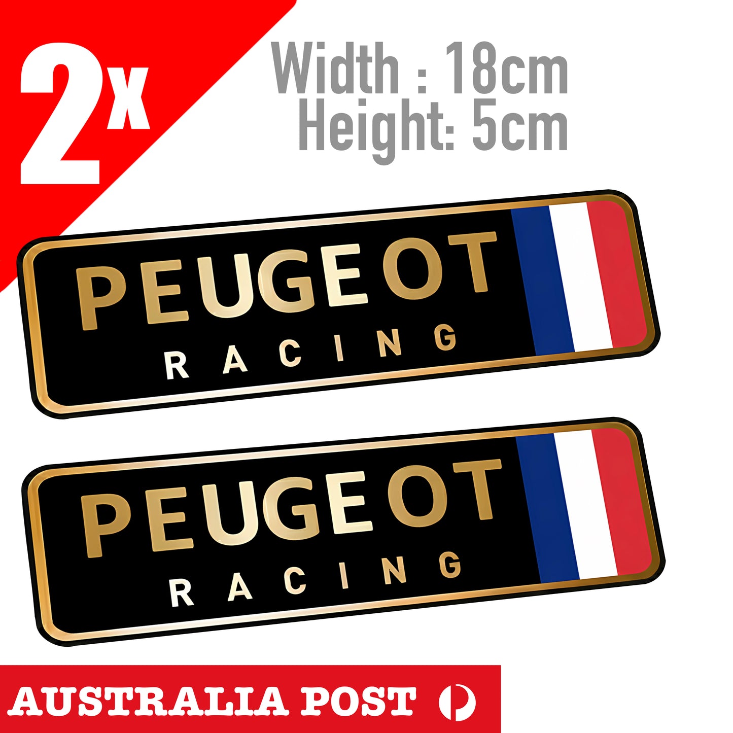 Peugeot RACING Banner, Franc Flag Racing Banner Sticker