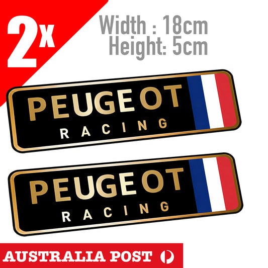 Peugeot RACING Banner, Franc Flag Racing Banner Sticker