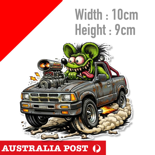 RAT FINK RAT ROD Toyota Hi-Lux Ute Decal Sticker