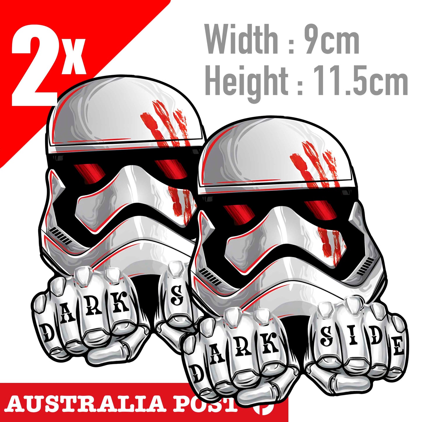 Star Wars Storm Trooper DARK SIDE Helmet Vinyl Sticker