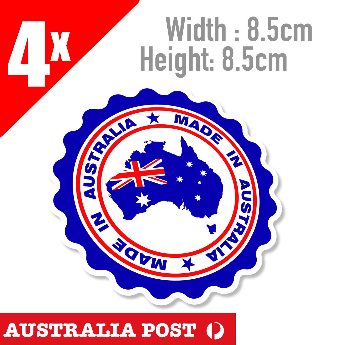 Australian Made Logo AUSTRALIA Map & FLAG Sticker