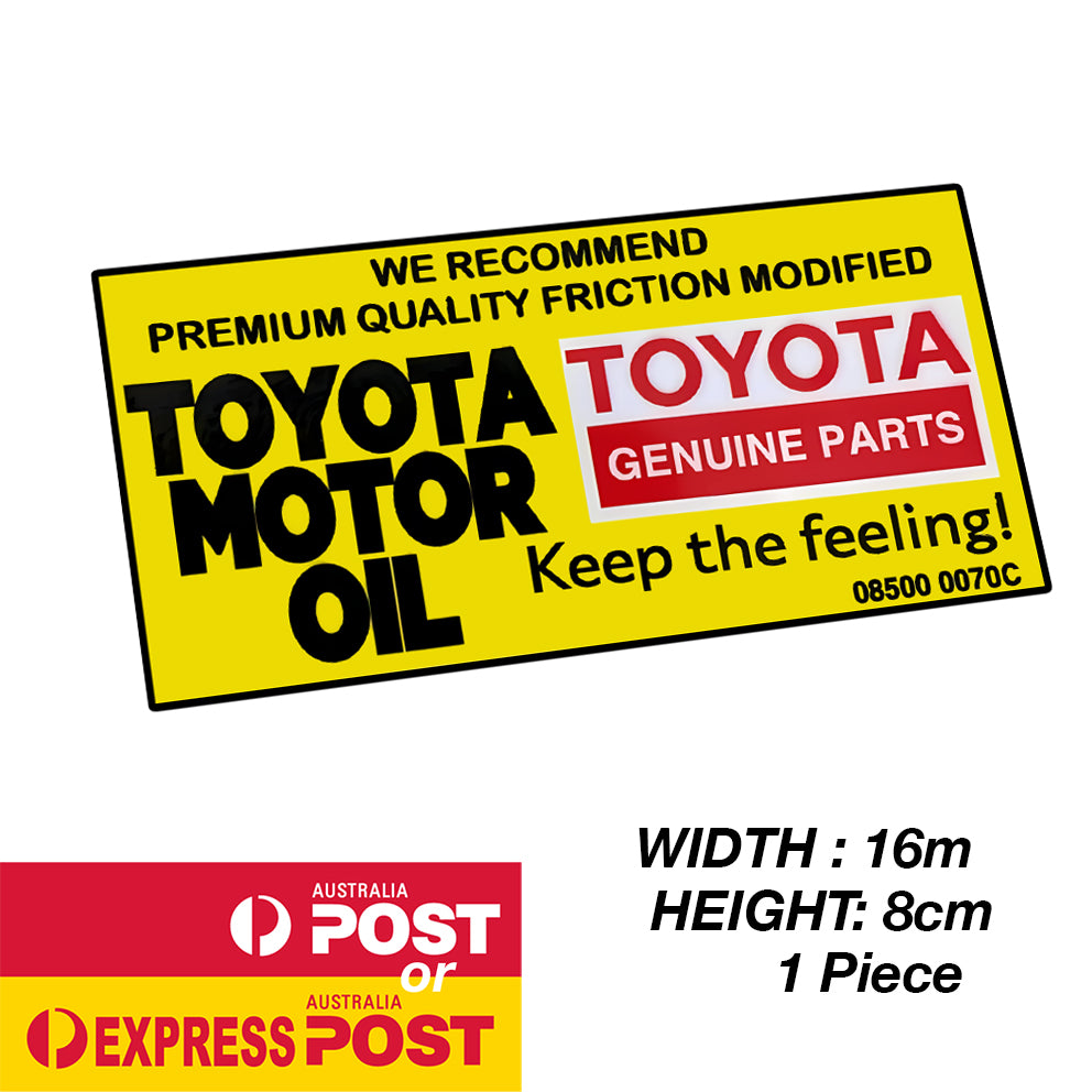 TOYOTA Motor Oil Keep the Feeling Sticker