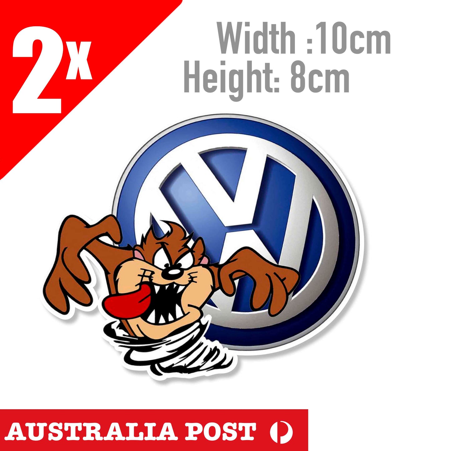 Volkswagen Logo Taz the Tornado Sticker